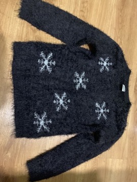 Sweter futrzany dziewczęcy 146 sweterek miękki