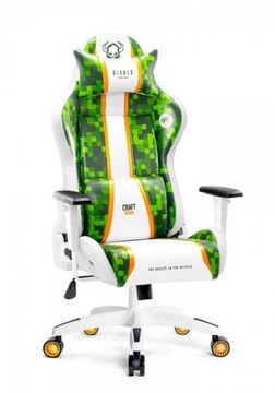 Fotel DIABLO X-ONE Craft (KIDS) Biało-zielony