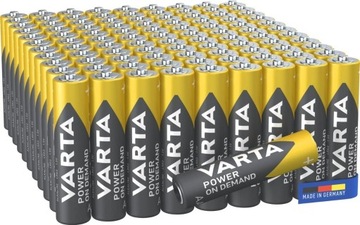 Baterie Varta Power On Demand AAA Alkaline 100szt.