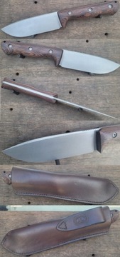 Nóż handmade ODC125 Wenge pochwa skóra