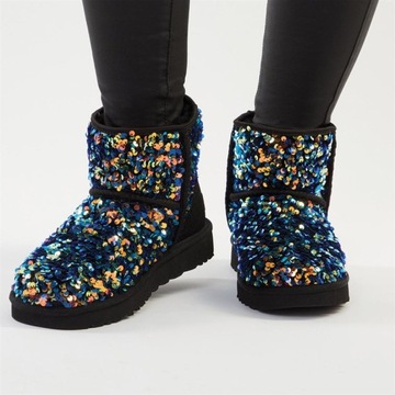 Ugg 37 Śniegowce Classic Mini Stellar Cekiny