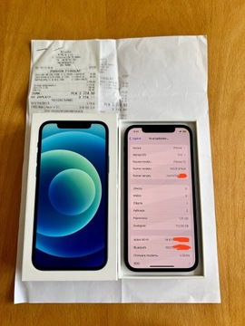 Apple iPhone 12, 128 GB (Dowód zakupu) Super stan.