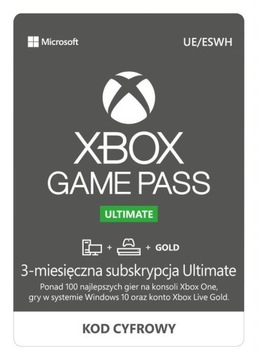XBOX ULTIMATE GAME PASS LIVE GOLD 90 DNI BEZ VPN