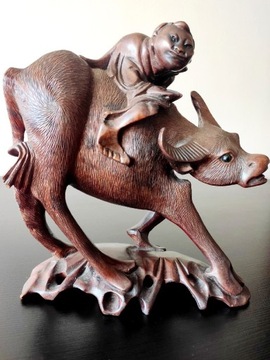 Figurka byka (mahoń)vintage