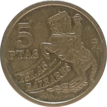 Hiszpania 5 pesetas 1997, KM#981