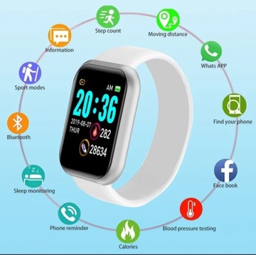 Smartwatch Bluetooth, Krokomierz, Cisnieniomierz 