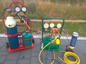 Stacja napełniania gazu i palnik