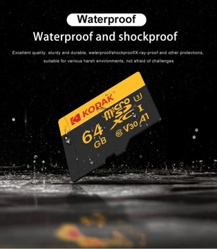 Karta kodak 64GB micro sd z adapterem