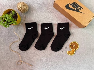 Skarpety Nike długie czarne klasyczne 