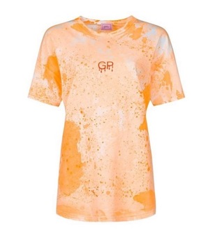 Koszulka T-shirt diy tie-dye neonowa pomarańczowa