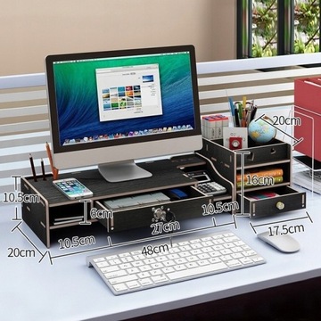 Podstawka półka pod monitor 2 szuflady