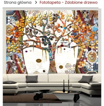 Tapeta drzewo zdobione 200x140