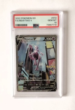 PSA 10 Pokemon Mewtwo V Pokemon GO 72/78 FA