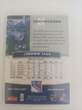 NHL Jaromir Jagr NY Rangers 