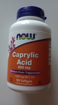 Kwas kaprylowy 600 mg 100 kapsułek 