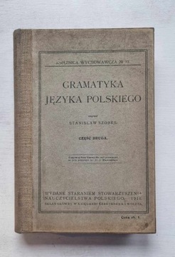 Gramatyka języka polskiego S. Szober 1918 T I i II