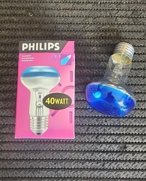 Żarówka Philips R63 E25 kolor Niebieski niebieska