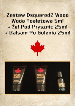 Dsquared2 Wood EDT 5ml+Shower Gel 25ml+Balsam 25ml