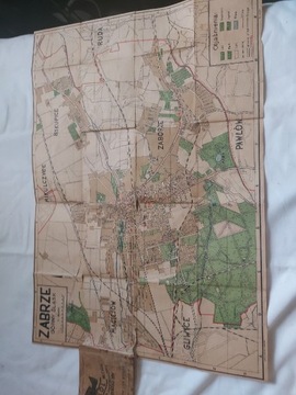 Stara mapa Zabrze 1945 