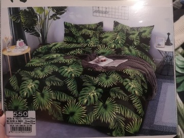 Prześcieradło 200x230 nowe liście monstera 