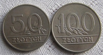 50 i 100 złotych Polska 1990