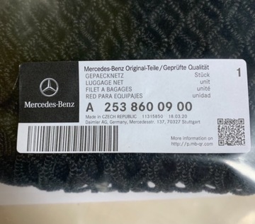 Siatka na podłogę bagażnika Mercedes-Benz GLC