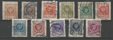 Polska 1924 fi 182-192 kasowane