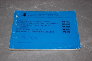 Katalog wózek akumulatorowy WW-1206 WW-1207 WW1208