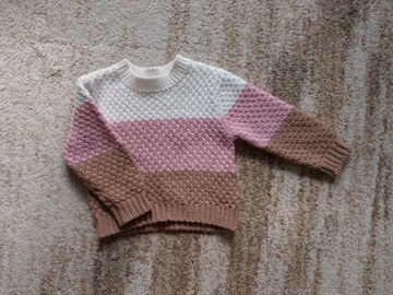 sweter Reserved 86 bloki kolorów z miękkiej dziani