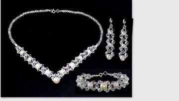 Biżuteria ślubna z kryształami i perłami SWAROVSKI