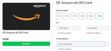 Amazon.de Gift Card/karta podarunkowa 100€