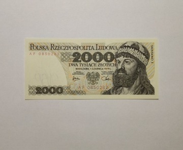 Banknot 2000 zł 1979 r. Seria AF, UNC