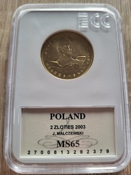 2 złote Malczewski 2003 r MS 65