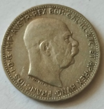 Austria 1 korona, 1913 r srebro