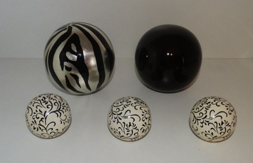 Figurki Ceramiczne Kule Dekoracyjne 6 sztuk