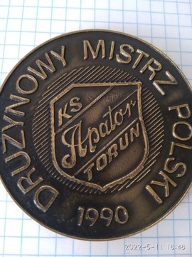Medal okolicznościowy Apator Toruń DMP na żużlu