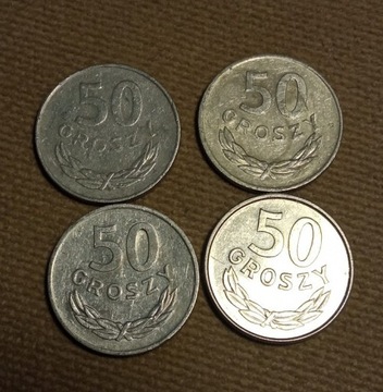 50 grosz 1977,1984,1985,1986.