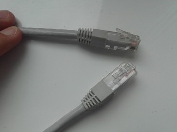 Kabel LAN RJ45, 50cm, szary, patch cord 6A UTP, 24