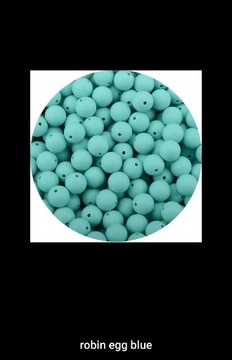 Koraliki silikonowe 12mm Robin egg blue 50szt 