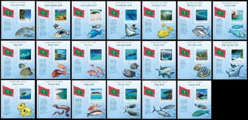 Wyspy, Ryby kolekcja 20 bl. Malediwy #CNA209