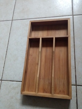 Pojemnik na sztućce wkład do szuflady bambus