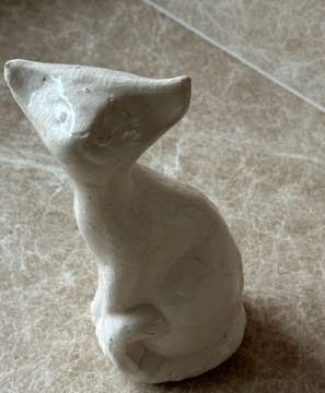 Ceramika figurka KOT biały kotek