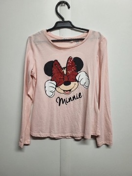 Magiczne cekiny bluzeczka H&M minnie 134/140