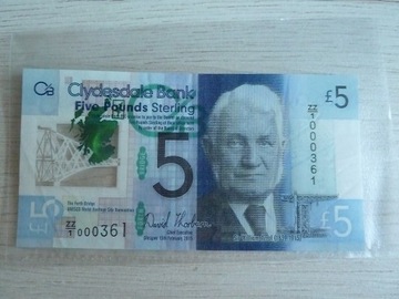 5 funtów banknot polimerowy  