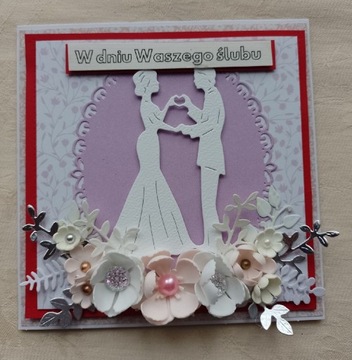Kartki na ślub ręcznie robione w ozdobnym pudełku