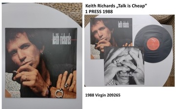 Keith Richards "Talk Is Cheap" 1988 Virgin 1 PRESS 