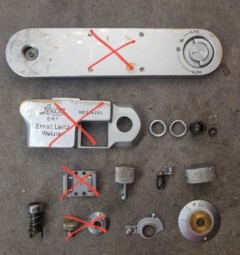 Leica 3b, IIIb różne części i elementy Leitz 