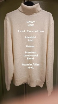 Costelloe Irlandzki sweter z wełny jagnięcej, M-XL