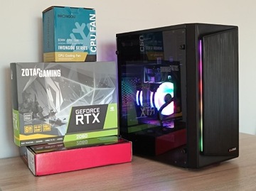 GamingLED RGB RTX2060 XEON 2650v3 16GB DDR4 NVME 256GB jak NOWY