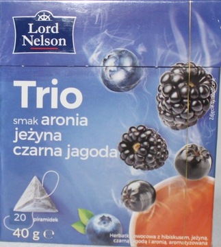 Herbata Lord Nelson Trio aronia jeżyna jagoda